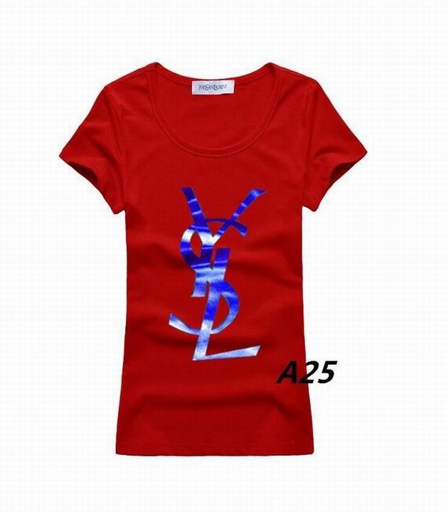 YSL short round collar T woman S-XL-130
